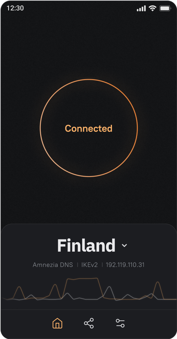 Приложение AWG ВПН (Amnezia VPN) на телефоне